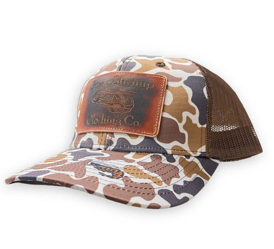Pimp Shrimp New School Camo Trucker Hat