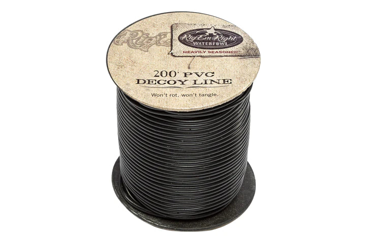 Rig'Em Right PVC Decoy Line 200' Spool - Black