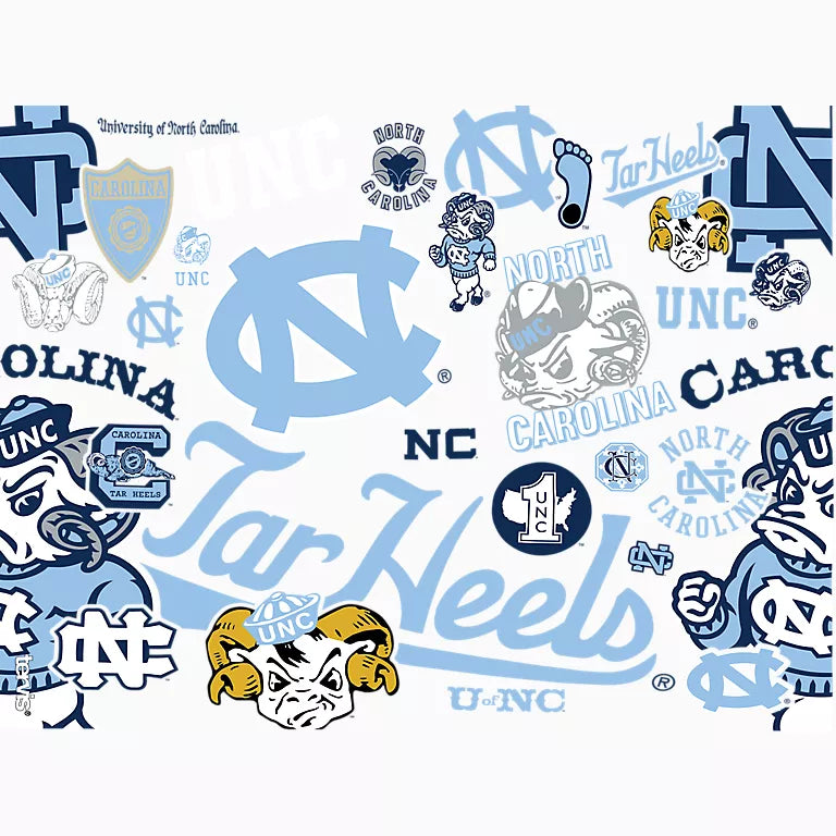 UNC Tarheels All Over Wrap Tumbler w/ Lid