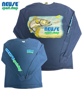 Neuse Sport Shop “Riekmann Trout” Long Sleeve No Pocketed T-Shirt with Logo on Sleeve