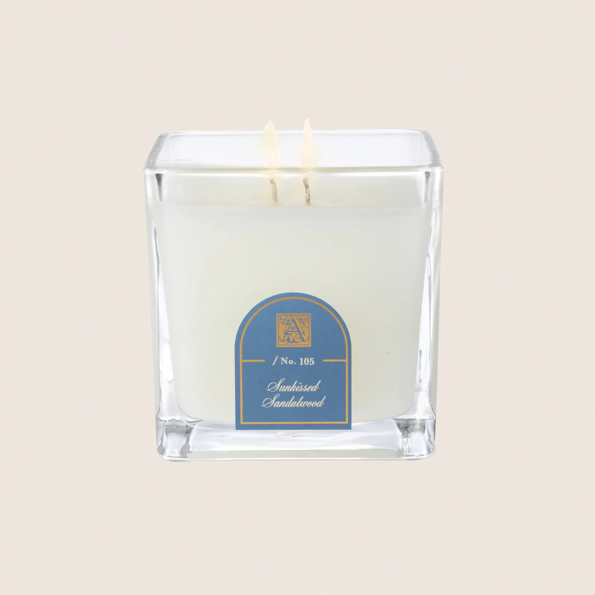 Aromatique Inc. Agave Piña - Vela de cristal en forma de cubo