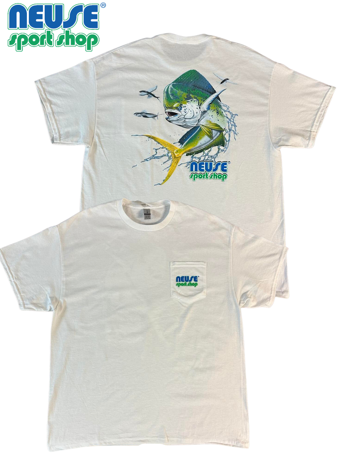 Neuse Sport Shop “Mahi” Short Sleeve Tee With Front Pocket