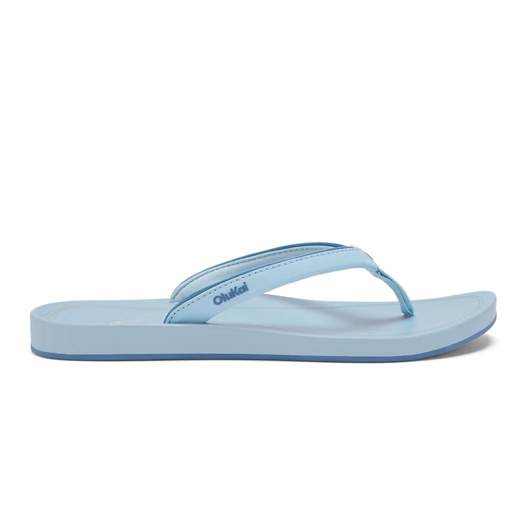 Light blue flip-flop sandal on a white background