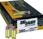 Munición Sig Sauer E380b1 380auto100gr Fmj Elite Performance