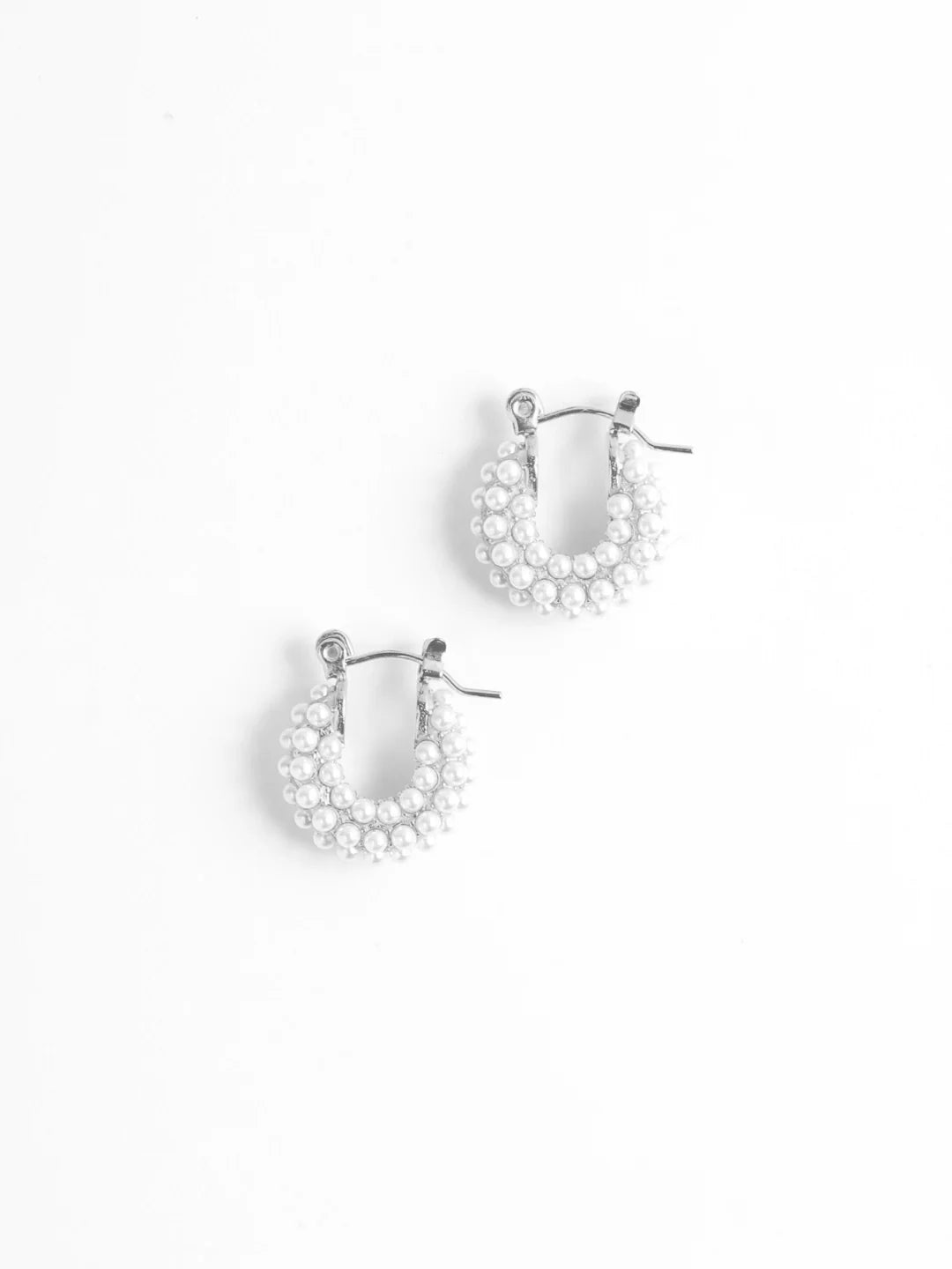 Marrin Costello Audreys Pearl Huggies - Silver