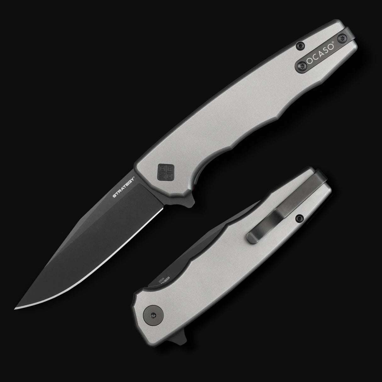Ocaso Strategy - Titanium / Black S35VN Knife