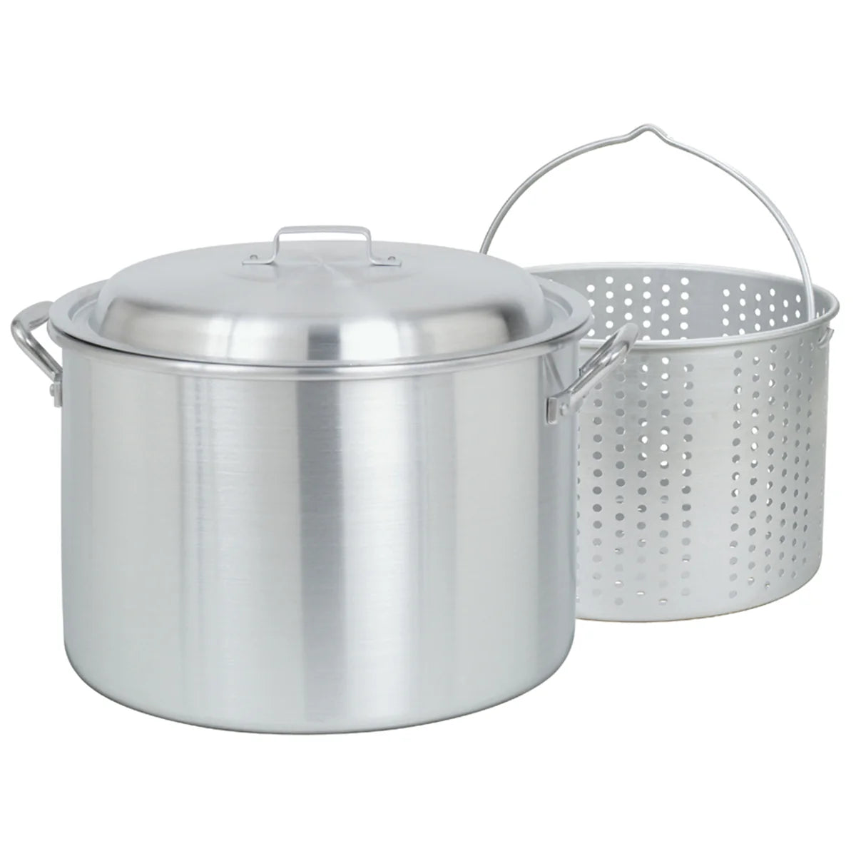 Bayou Classic 20 Quart Aluminum Stockpot with Basket
