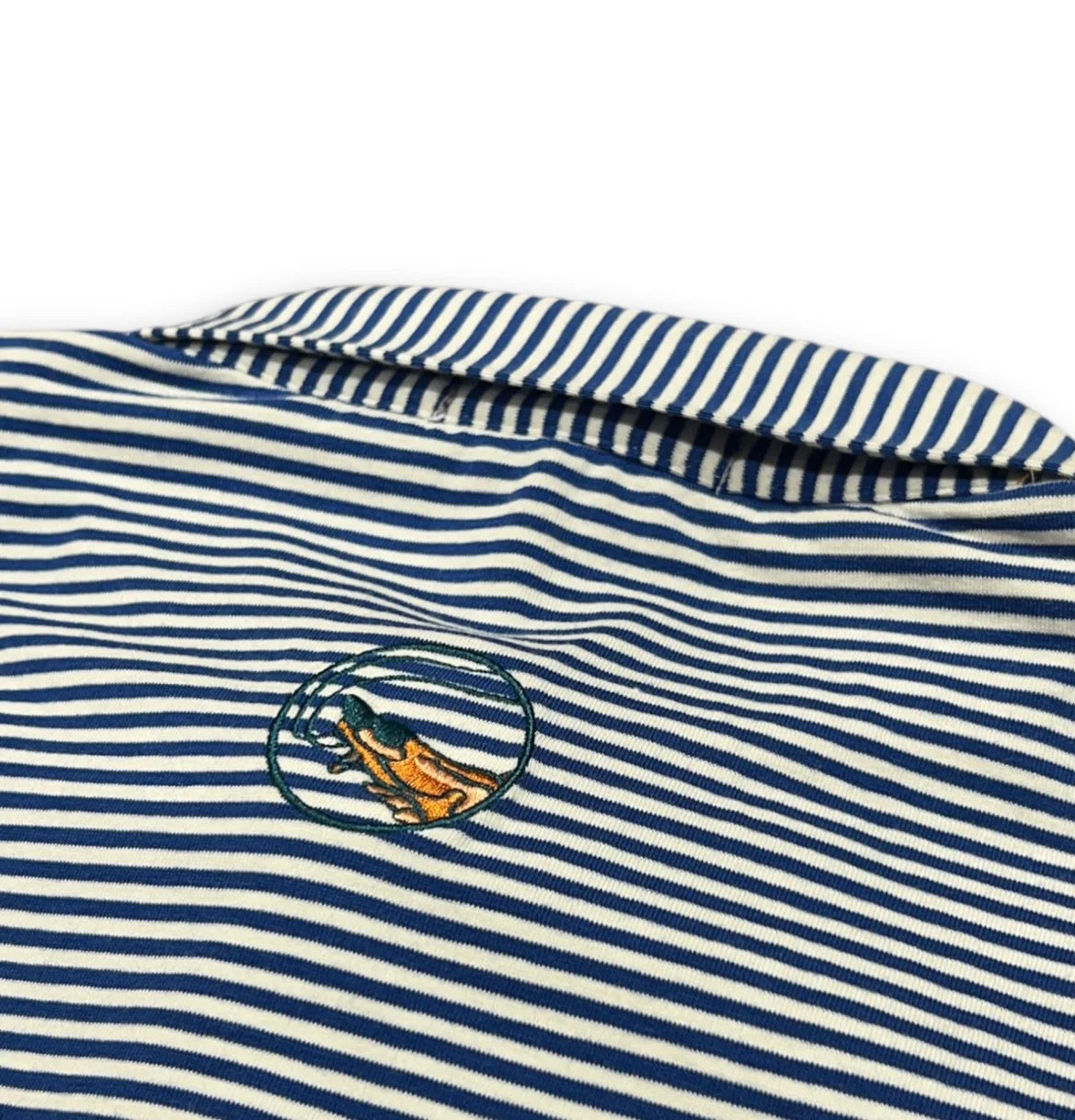Pimp Shrimp Men’s Polo Dark Blue Striped