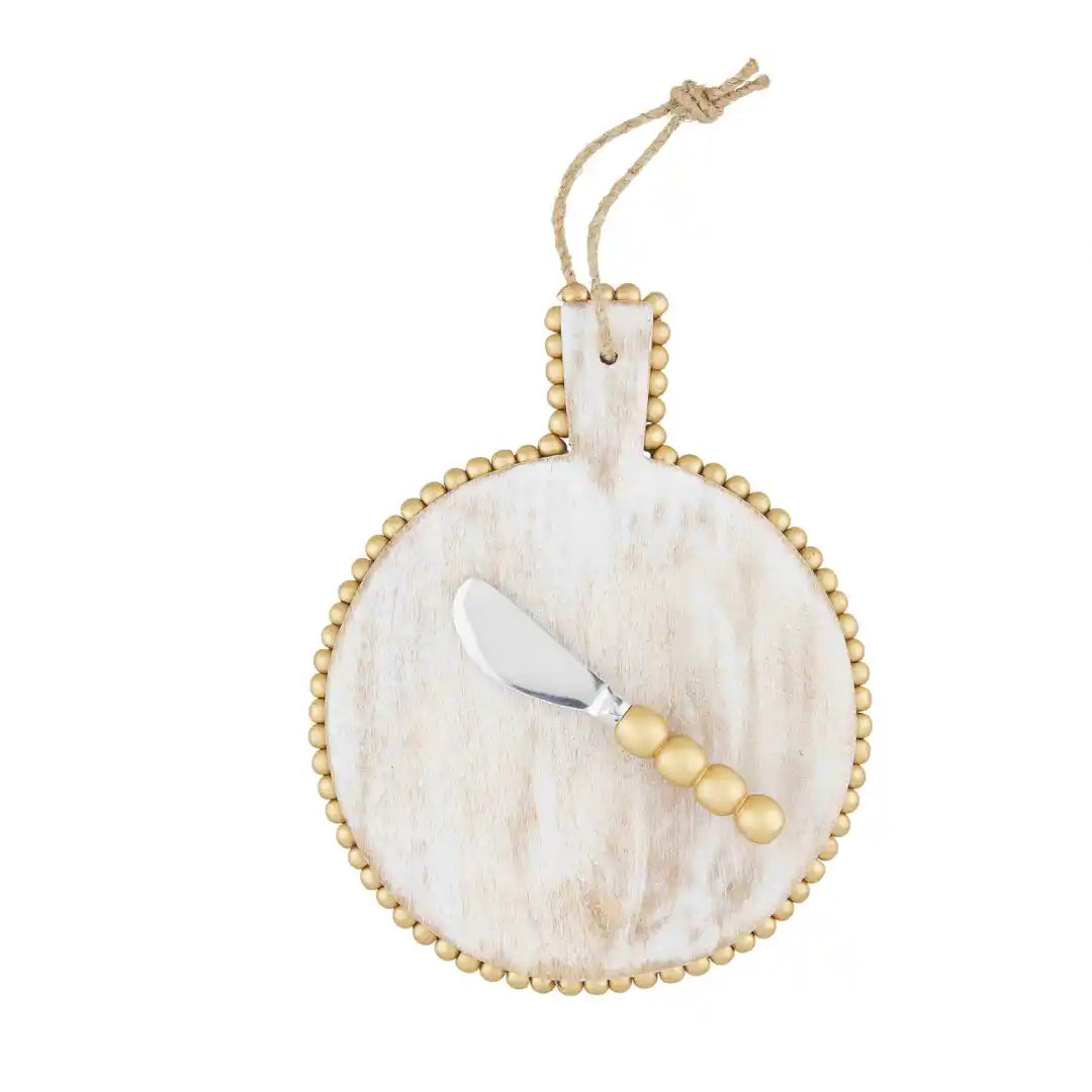 Mud Pie Round Gold Board Set