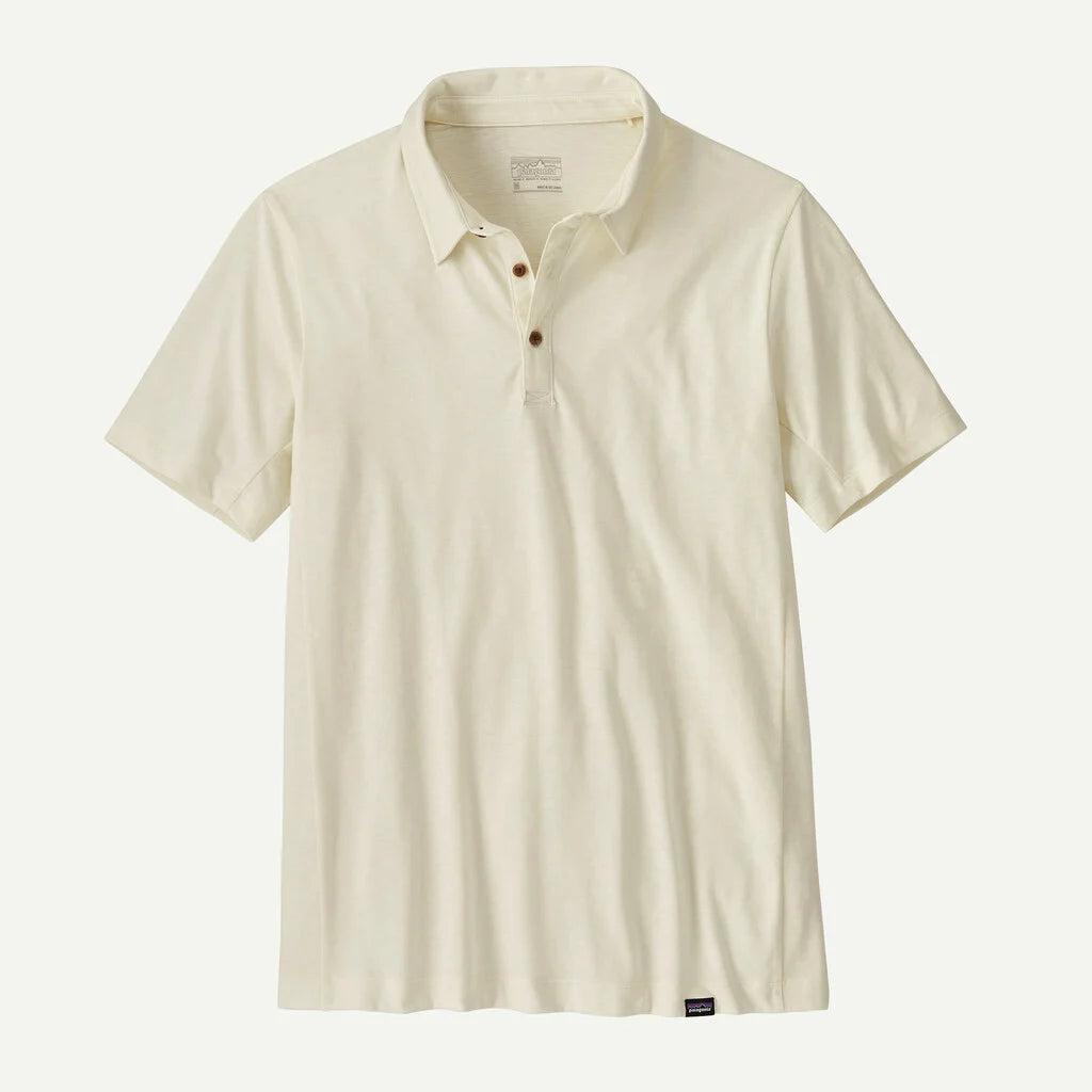 Beige polo shirt on a white background