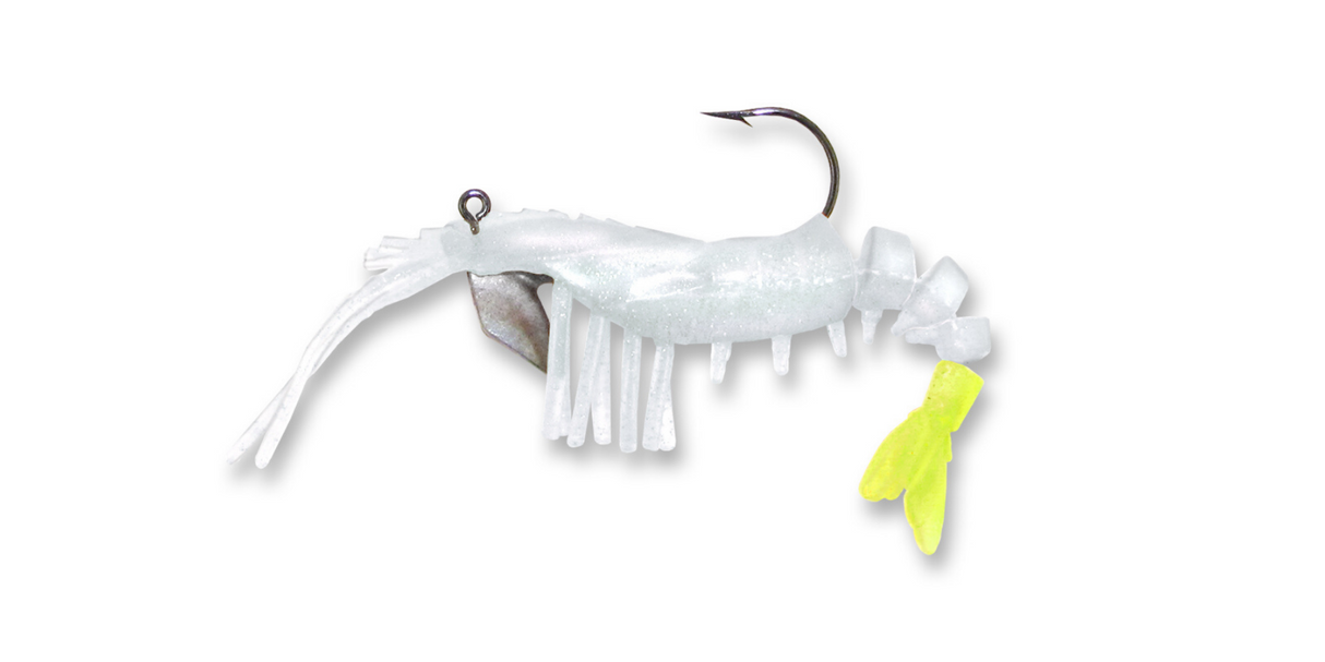 Vudu Junior Shrimp Glow/Chart (3 inch 1/8 oz Two Pack)