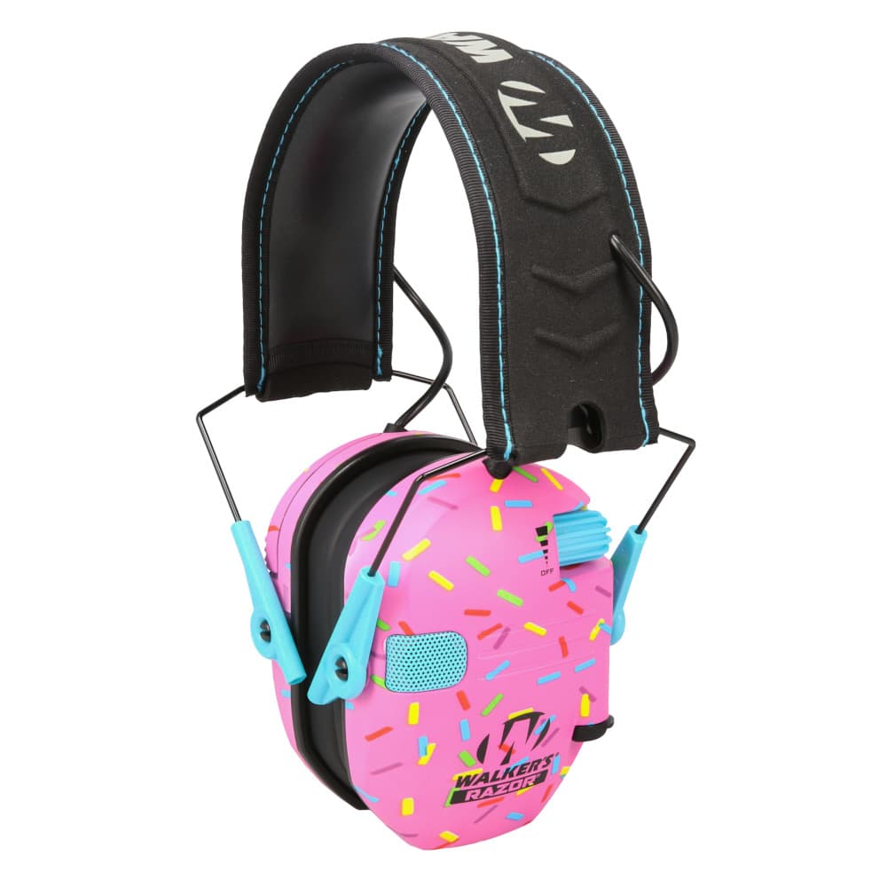 Walkers Razor Slim Electronic Ear Muffs - Pink Sprinkles