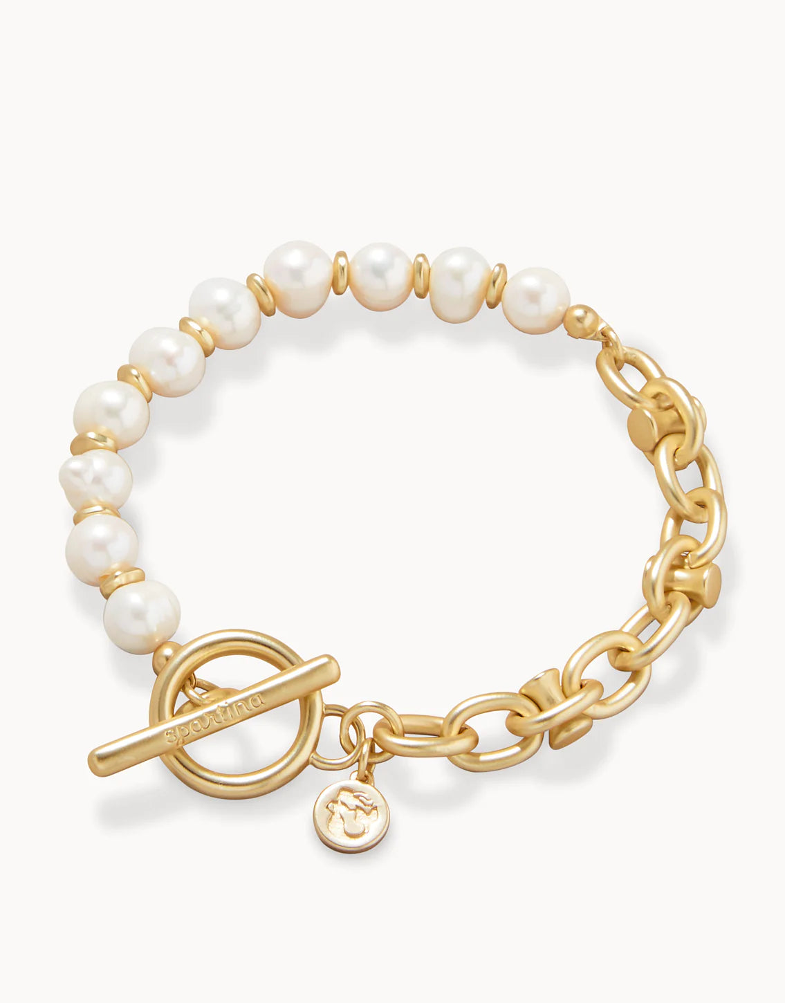 Spartina 449 Hourglass Pearl Toggle Bracelet