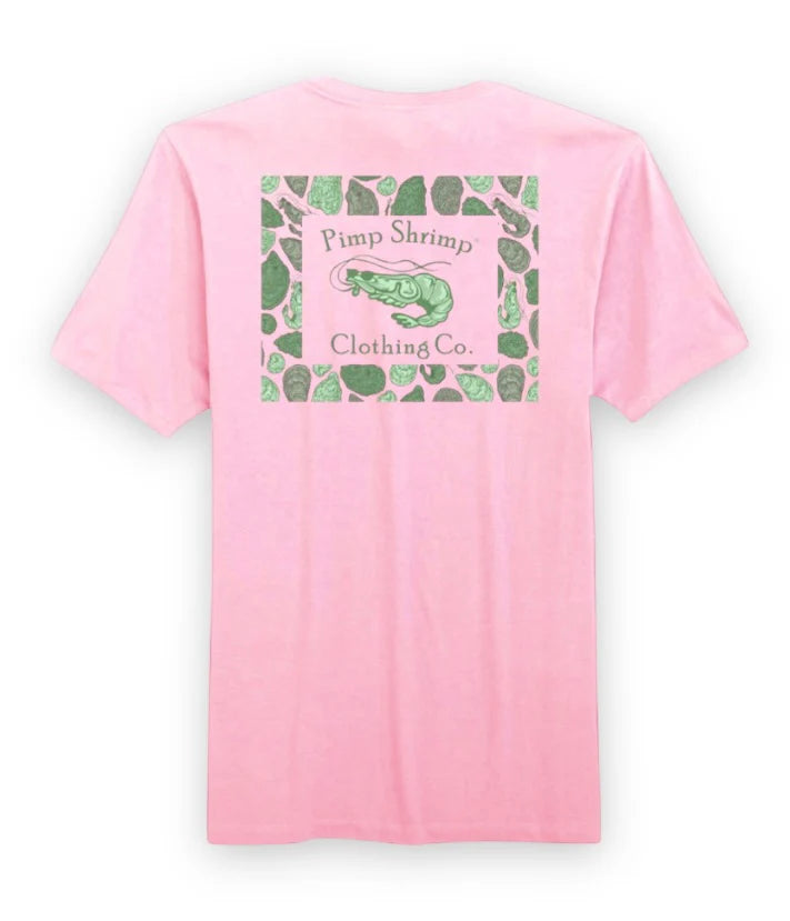 Pimp Shrimp Camiseta De Manga Corta Con Bolsillos En La Espalda De Camuflaje - Crema