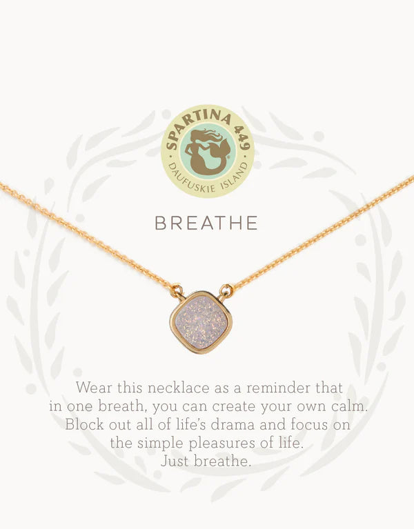 Spartina 449 Sea La Vie Druzy Necklace 18" Breathe/Cream Druzy