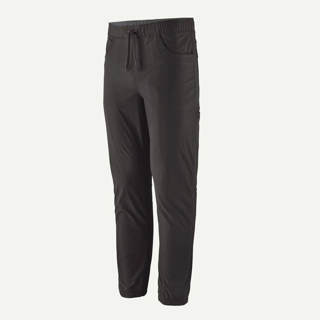 Black pants on a light gray background