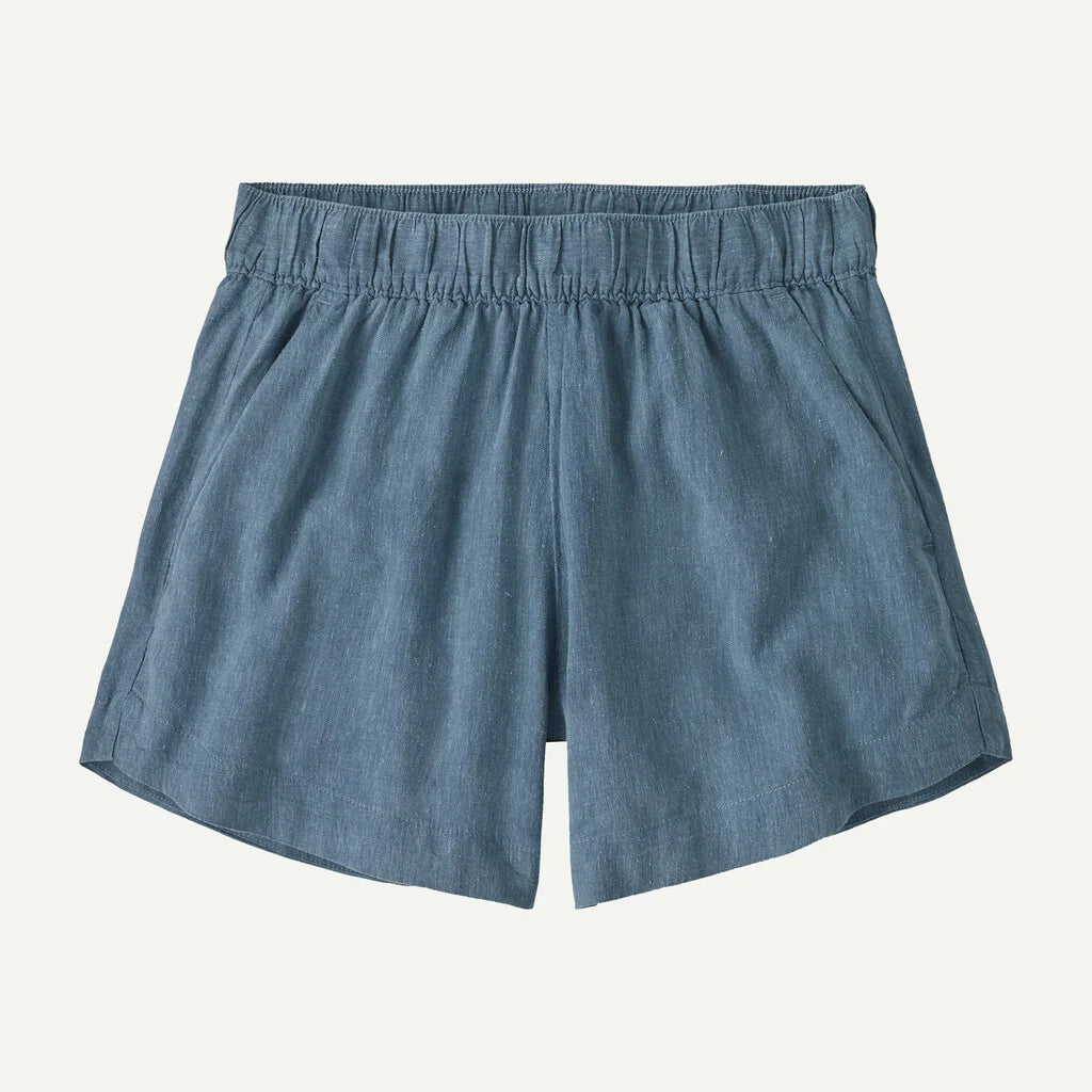 Blue shorts on a light gray background