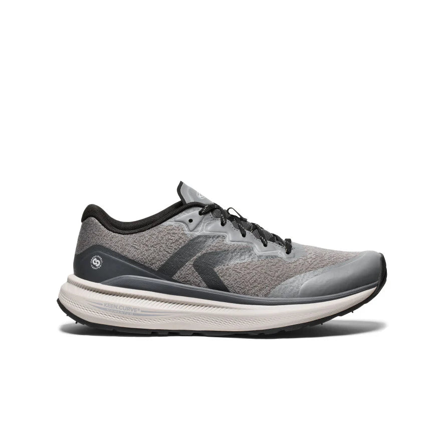 Gray running shoe on a white background