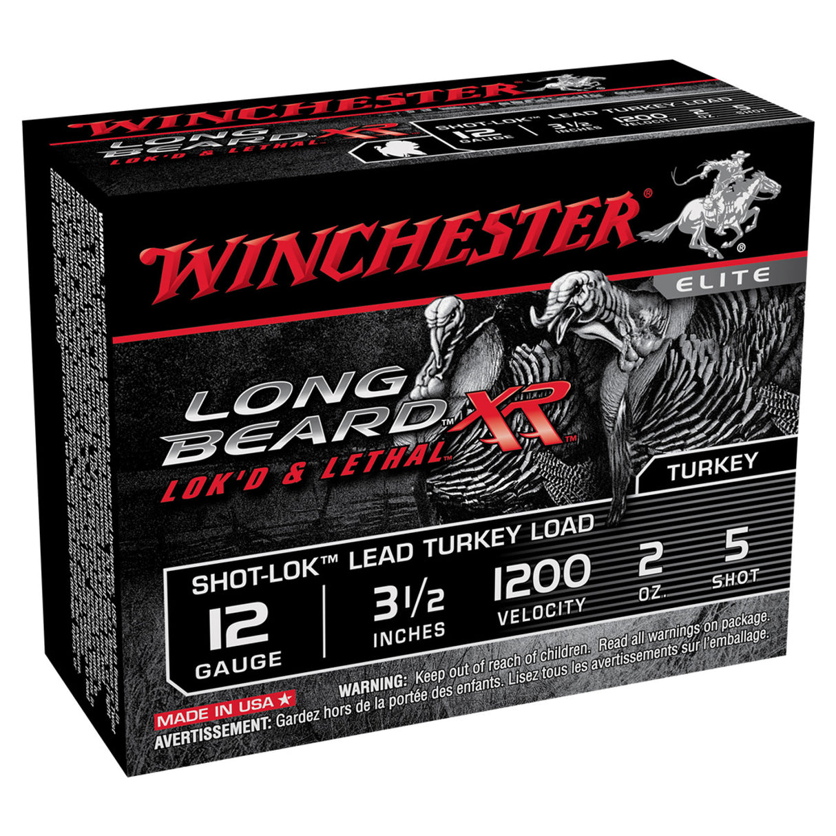 Winchester Long Beard XR Lead Turkey 12 GA, 3.5", 2oz, 10 Round Box
