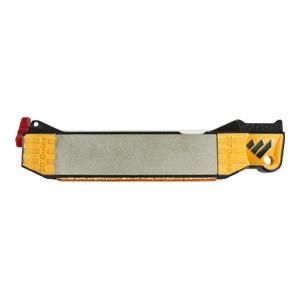 Yellow and black belt with a red buckle on a white background