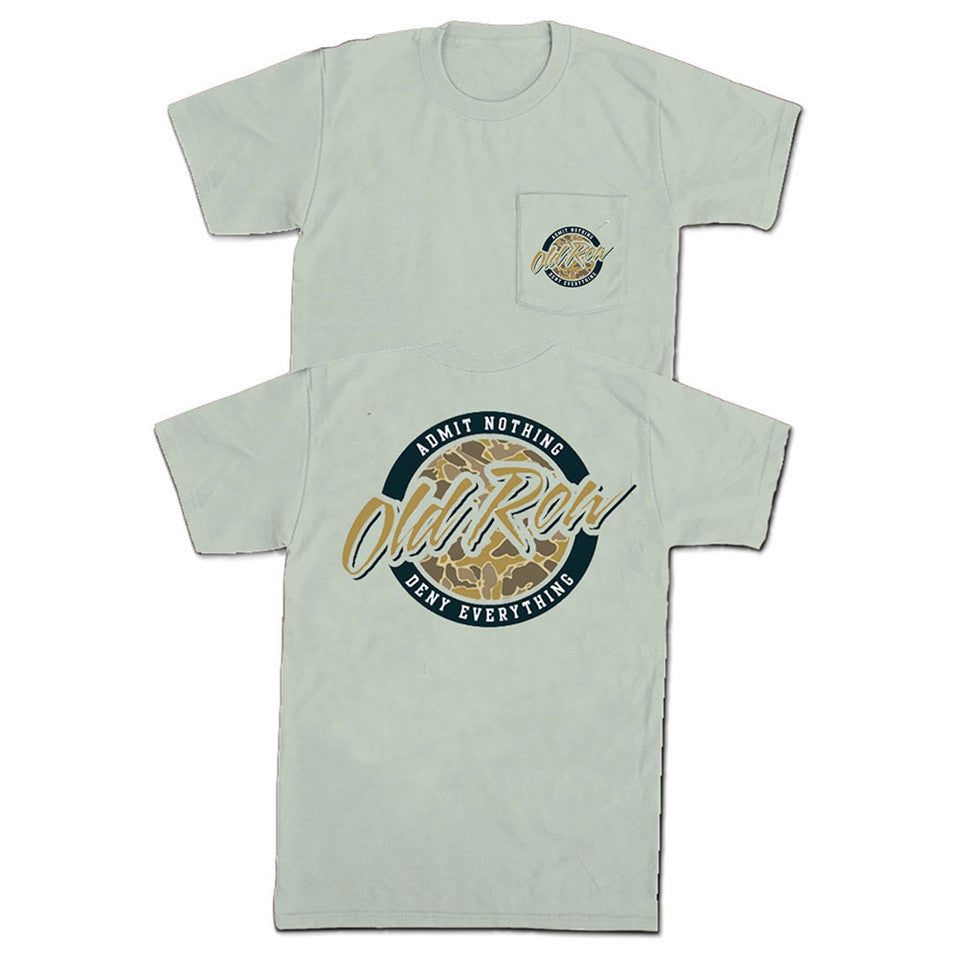 Old Row 80s Camo Pocket Tee in Bay Light Green