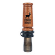 Wooden and metal hunting call with Primos logo on a white background