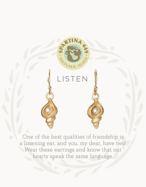 Spartina 449 Sea La Vie Listen Drop Earrings