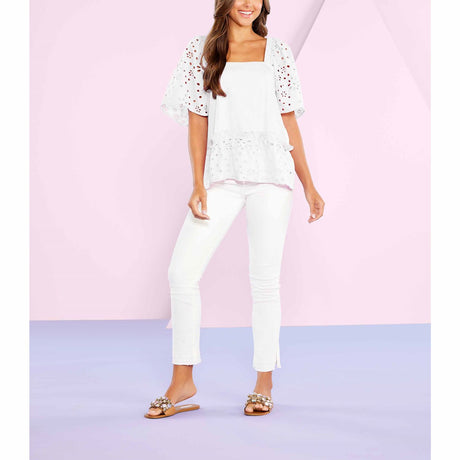 Mud Pie Kieran Eyelet Top