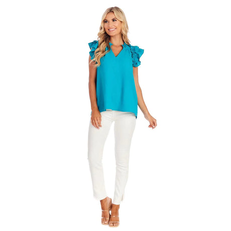 Mud Pie Dahlia Ruffle Top