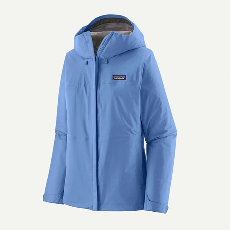 Blue jacket with a visible brand logo on a white background