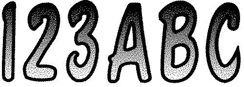 Hardline Series 200 Registration Kit, Cursive Font With Top to Bottom Color Gradations (Includes 4 Sets of 3" A-Z, 0-9)