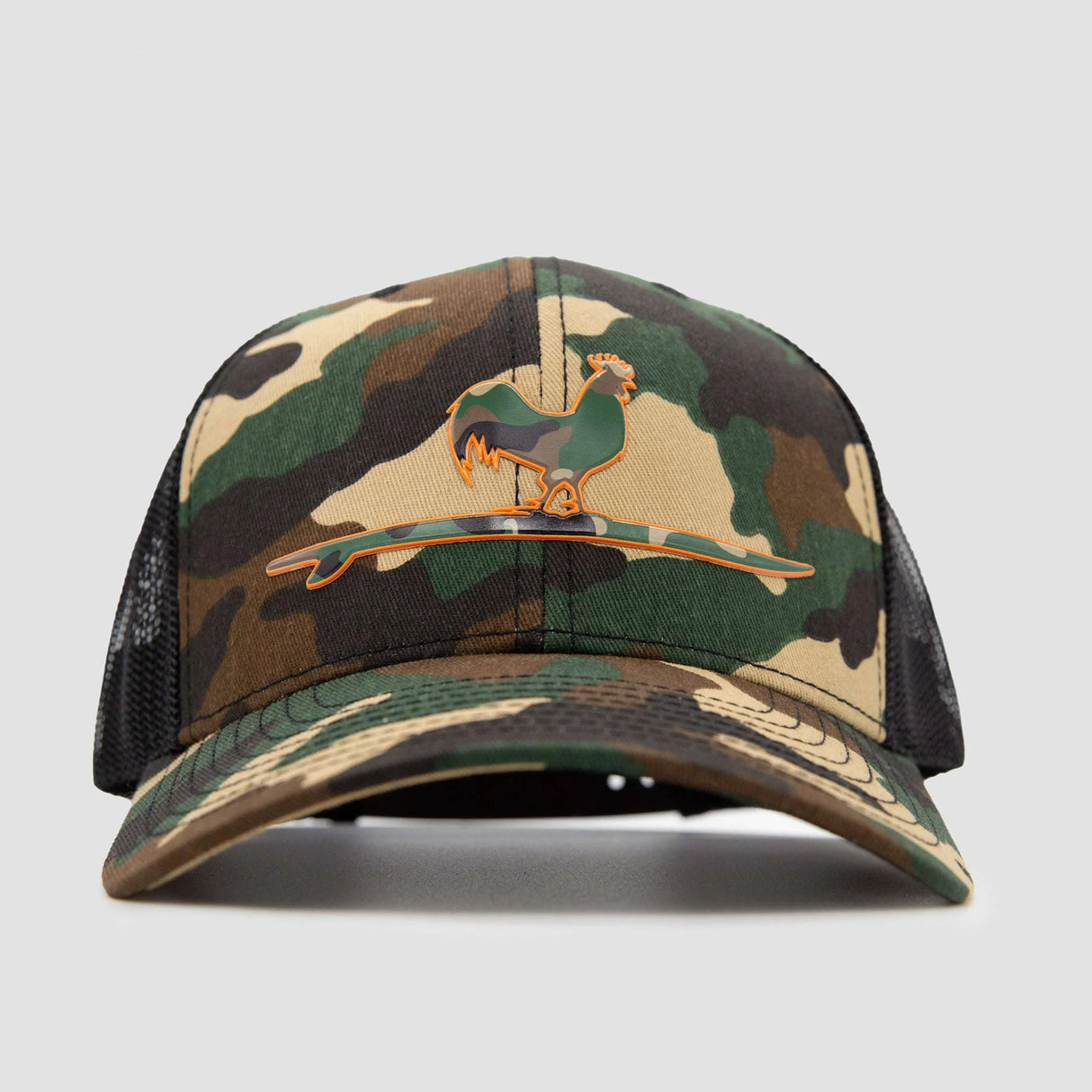 Beach & Barn Outfitters Surfing Rooster Camo Snapback Hat