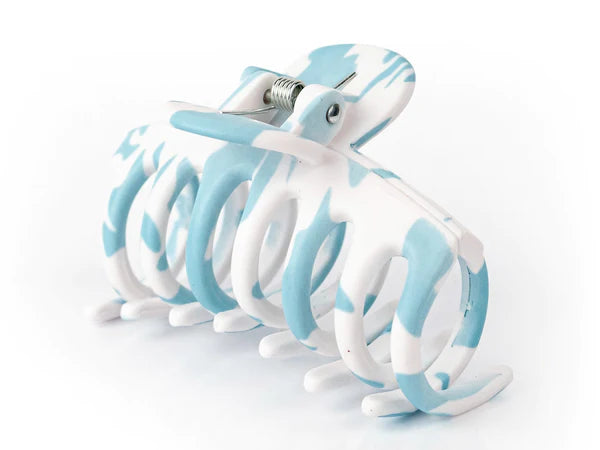 Gameday Sports Clips The Heel - Light Blue & White Hair Clip