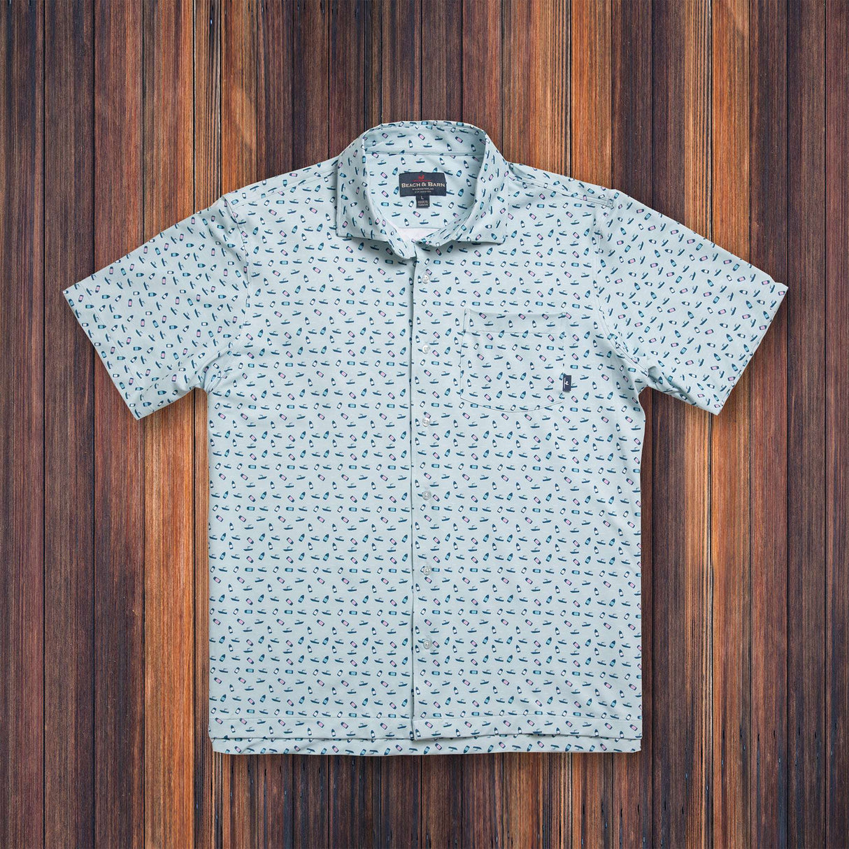 Beach & Barn Outfitters All Tide Up Sportshirt - Aqua