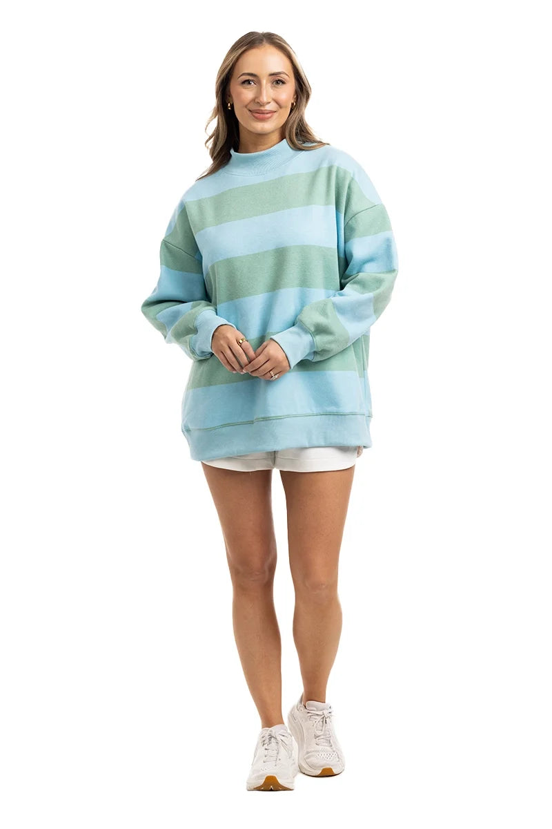 Katydid Striped Mockneck Pullover