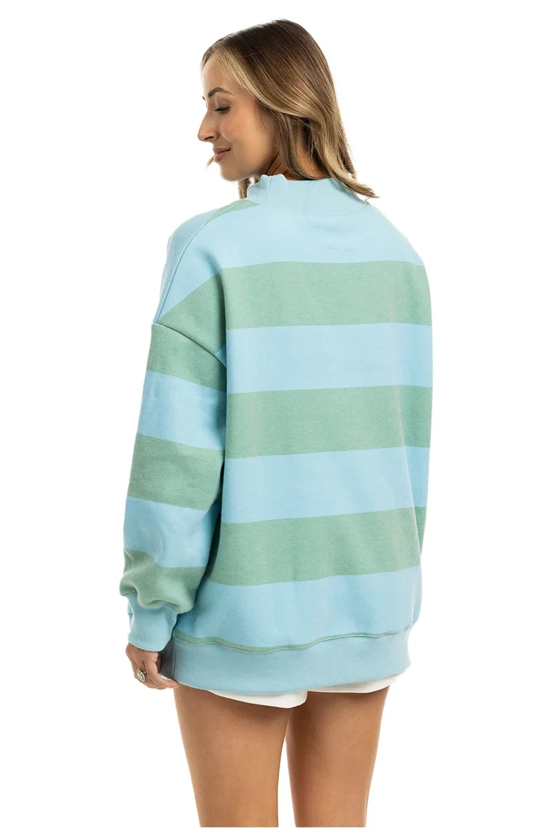Katydid Striped Mockneck Pullover