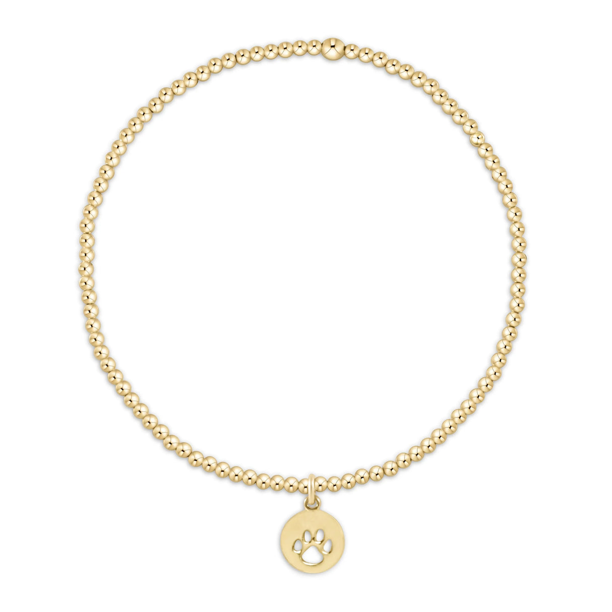 Enewton egirl Classic Gold 2mm Bracelet - Paw Print Small