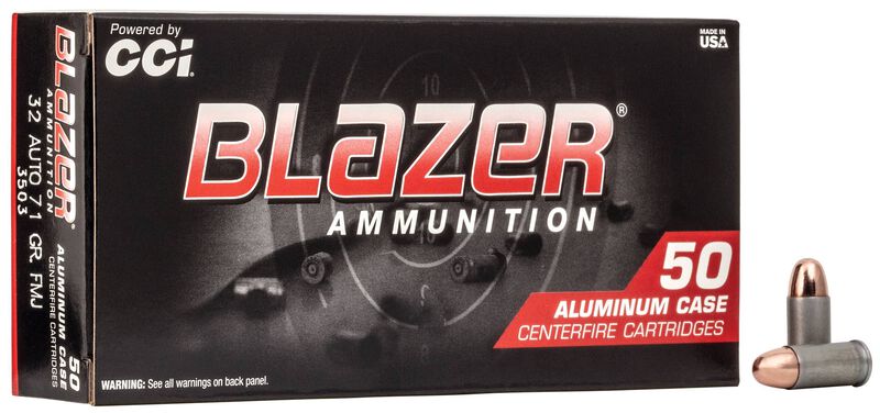 CCI Blazer Aluminum - 32 Auto, 71 Grain, Full Metal Jacket, 900 fps