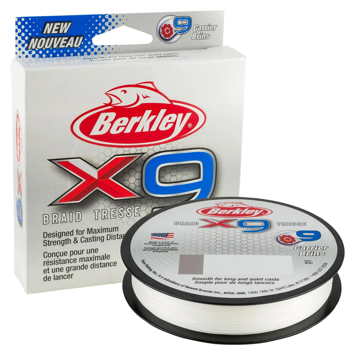 Berkley X9 Braid Filler Spool Crystal - 164 Yds