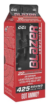 CCI Ammunition - Blazer .22 LR 38 Grain 425-Rounds LRN