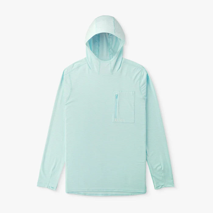 Channel Hooded Performance Shirt Shoreline Blue - 2X