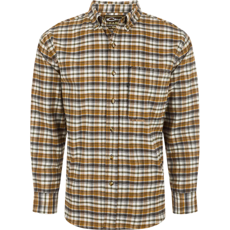 Drake Waterfowl Autumn Brushed Twill Plaid Long Sleeve Shirt