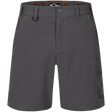 Gray shorts with orange accents on a white background