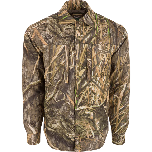 Camouflage jacket on a white background