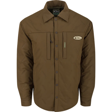 Brown jacket with brand logo on a white background