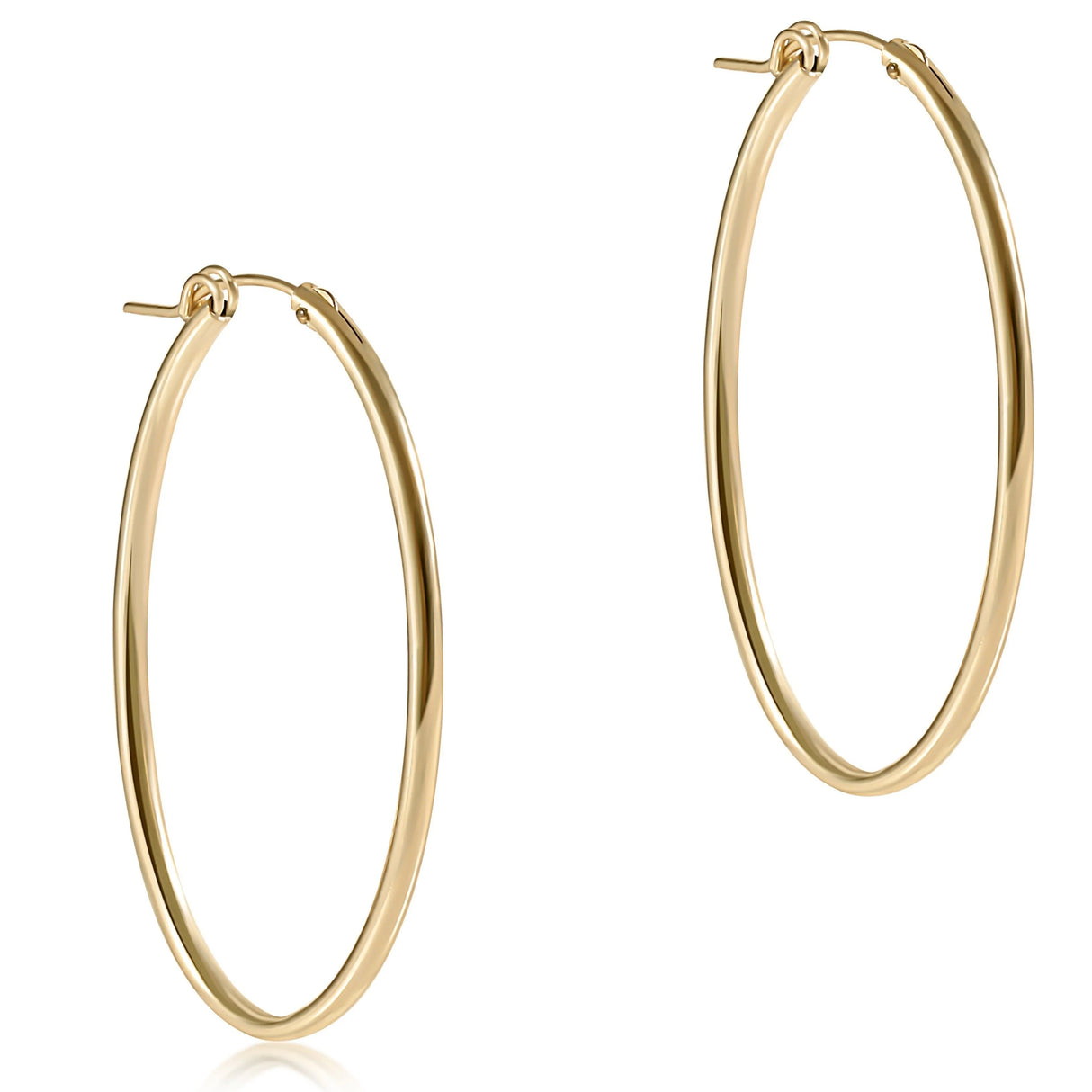 Enewton Oval Gold 2" Hoop-Smooth