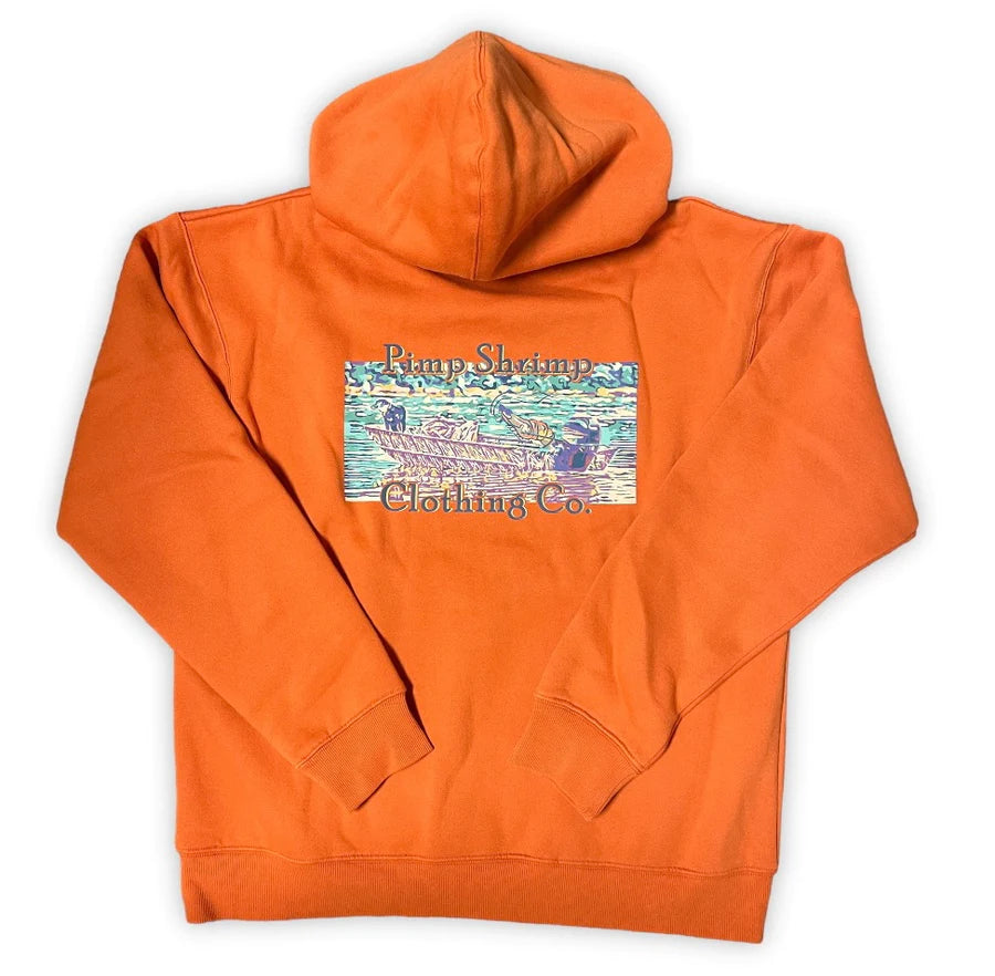 Pimp Shrimp Clothing Co. Jon Boat Mid-Weight Hoodie