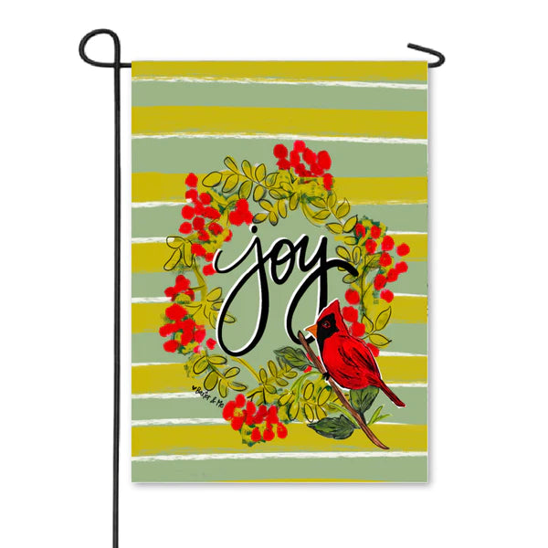 Baxter And Me Joy Cardinal Garden Flag