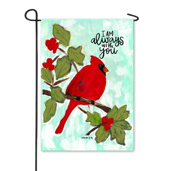 Baxter And Me I Am With You Always Red Bird Garden Flag