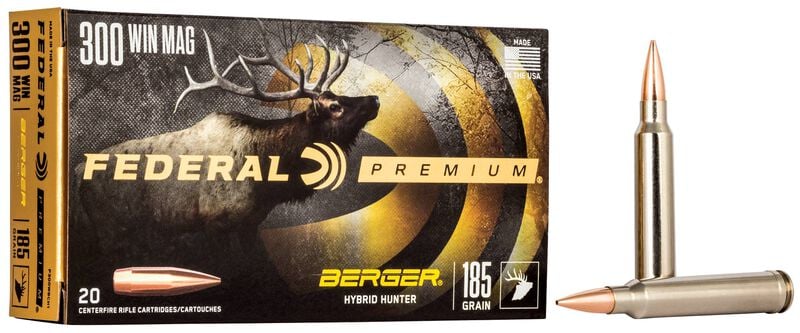Berger Hybrid Hunter, 300 Win Mag, 185 Grain, Berger Hybrid, 2950 fps